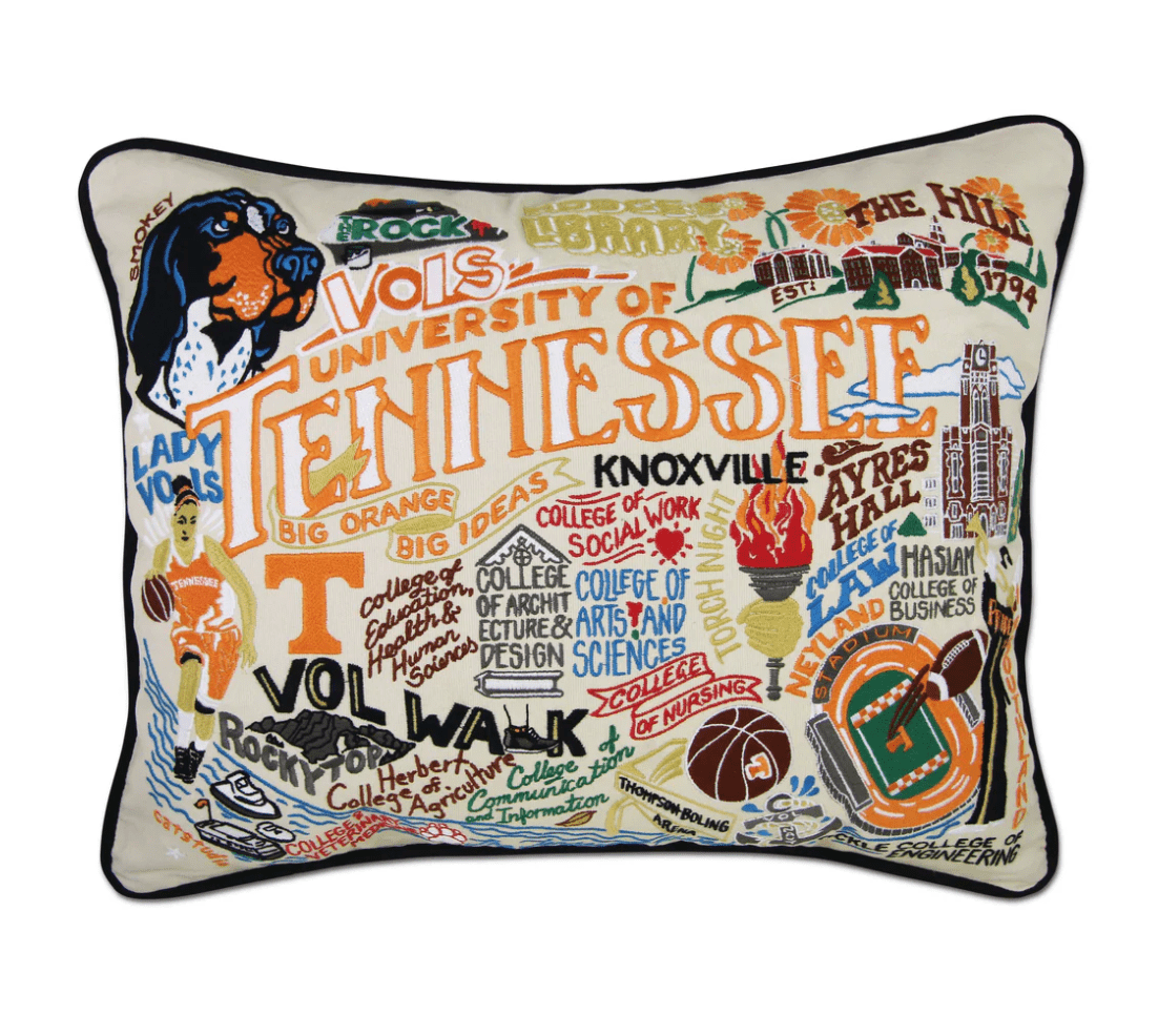 Tennessee, University of Embroidered Pillow - Veranda Cafe & Mercantile