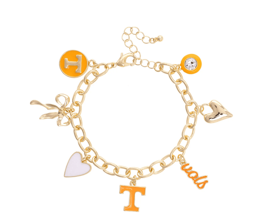 Tennessee Vols Enamel Icons Charm Bracelet - Veranda Cafe & Mercantile