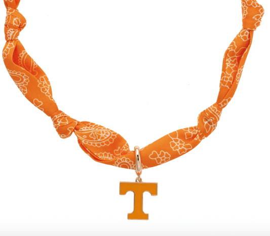 Tennessee Vols Logo Bandana Scarf Necklace - Veranda Cafe & Mercantile