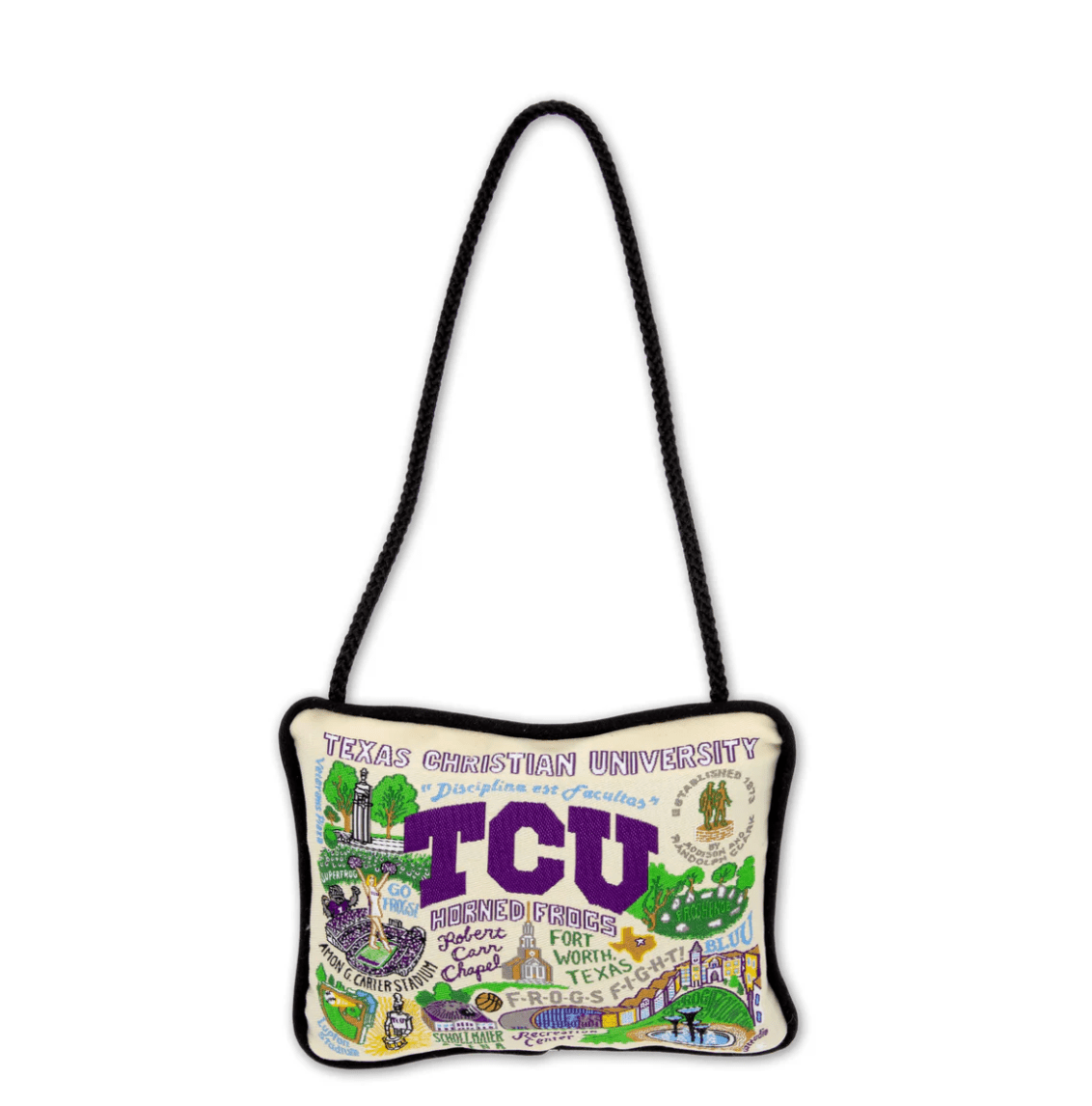 Texas Christian University (TCU) Mini Pillow - Veranda Cafe & Mercantile