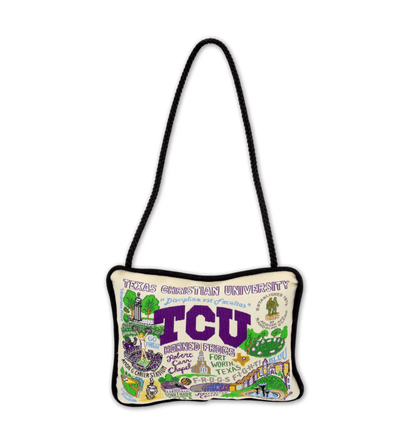 Texas Christian University (TCU) Mini Pillow - Veranda Cafe & Mercantile