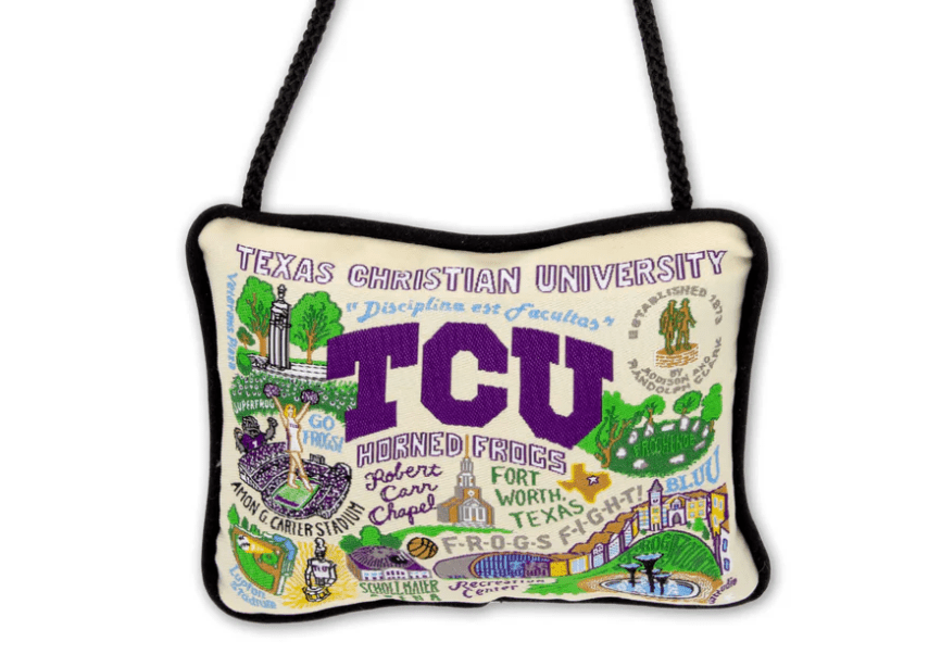 Texas Christian University (TCU) Mini Pillow - Veranda Cafe & Mercantile