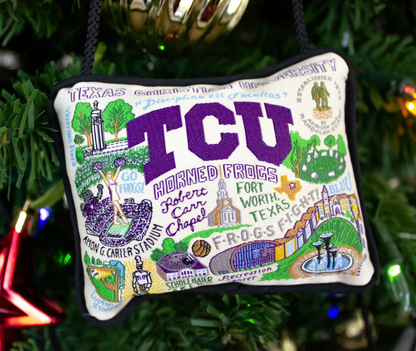 Texas Christian University (TCU) Mini Pillow - Veranda Cafe & Mercantile