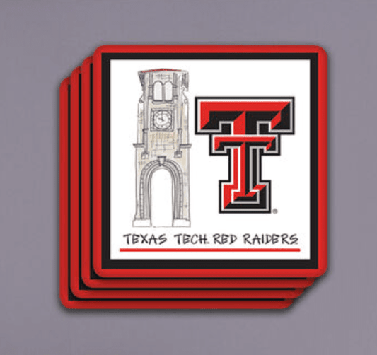 Texas Tech 4pc Coaster Set - Veranda Cafe & Mercantile