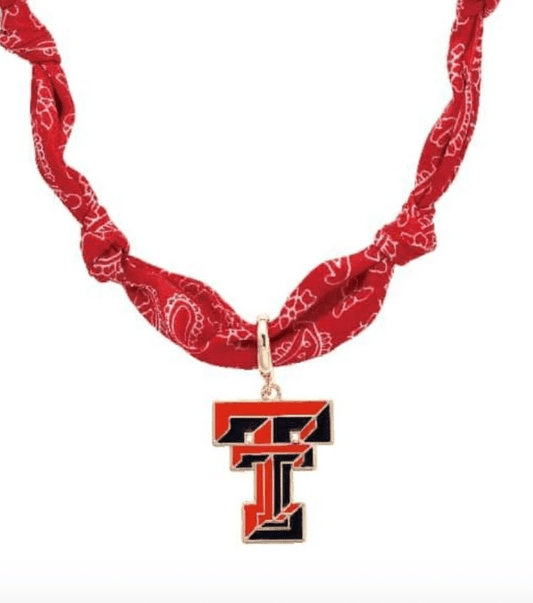 Texas Tech Red Raiders Logo Bandana Scarf Necklace - Veranda Cafe & Mercantile