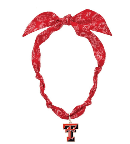 Texas Tech Red Raiders Logo Bandana Scarf Necklace - Veranda Cafe & Mercantile