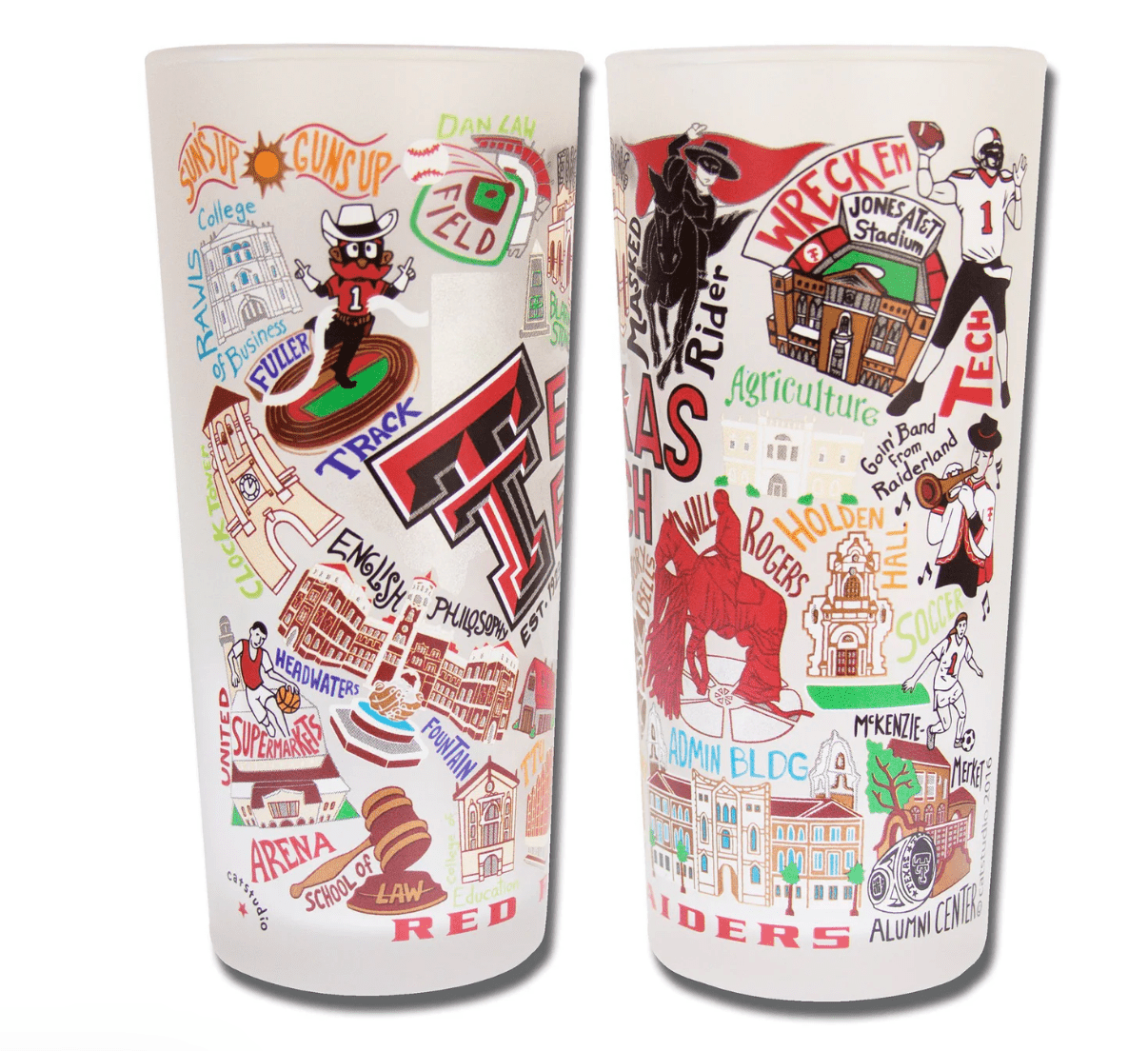 Texas Tech University Collegiate Drinking Glass Set - Veranda Cafe & Mercantile