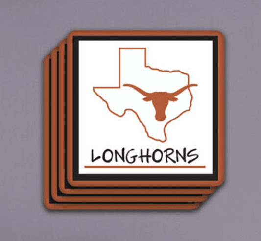 Texas, University of 4pc Coaster Set - Veranda Cafe & Mercantile
