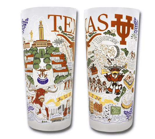 Texas, University of Drinking Glass Set - Veranda Cafe & Mercantile