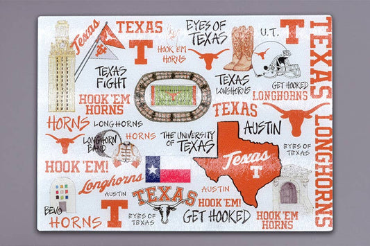 Texas, University of Tempered Glass Board - Veranda Cafe & Mercantile