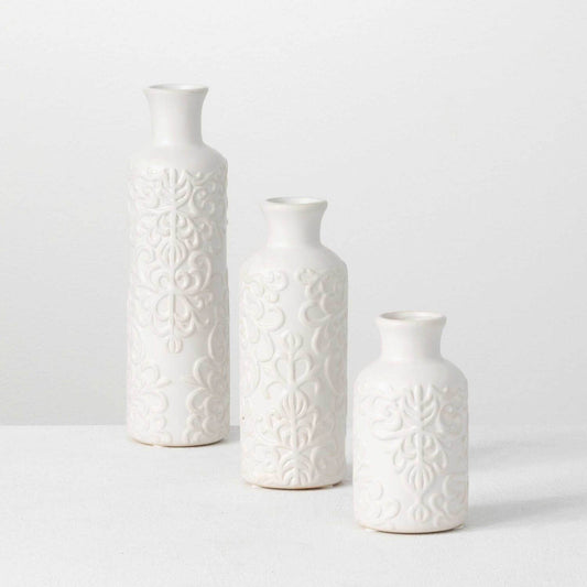 Textured Bottle Vase - Veranda Cafe & Mercantile