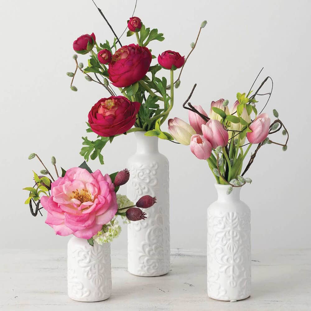 Textured Bottle Vase - Veranda Cafe & Mercantile