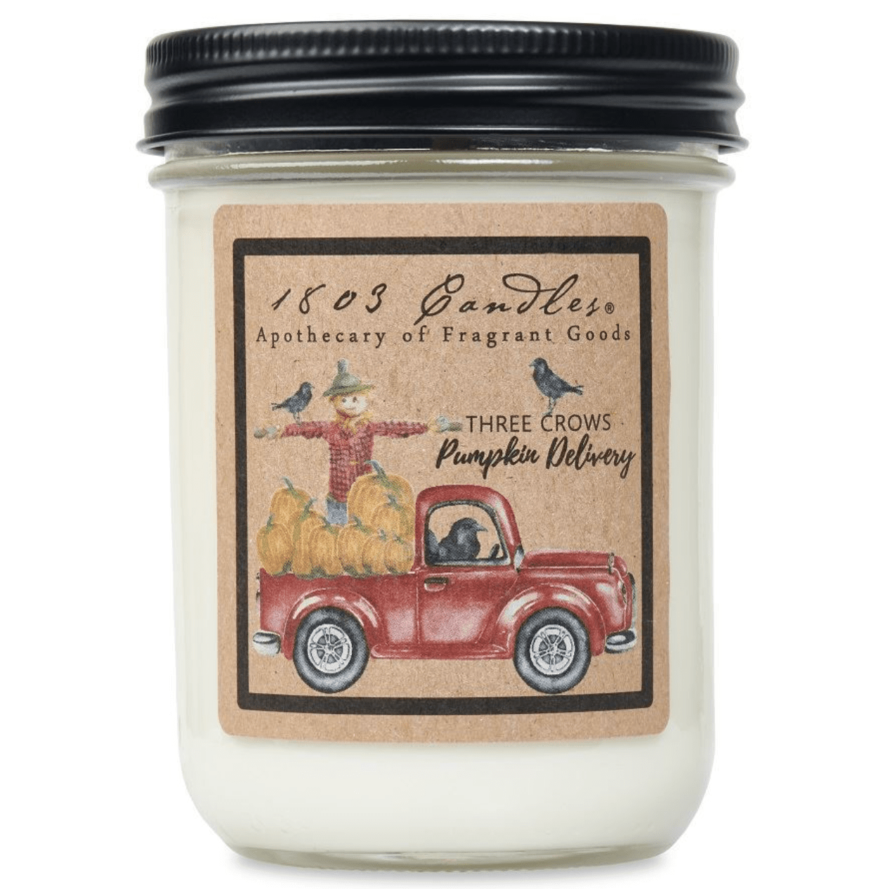 Three Crows Pumpkin Delivery Candle - Veranda Cafe & Mercantile