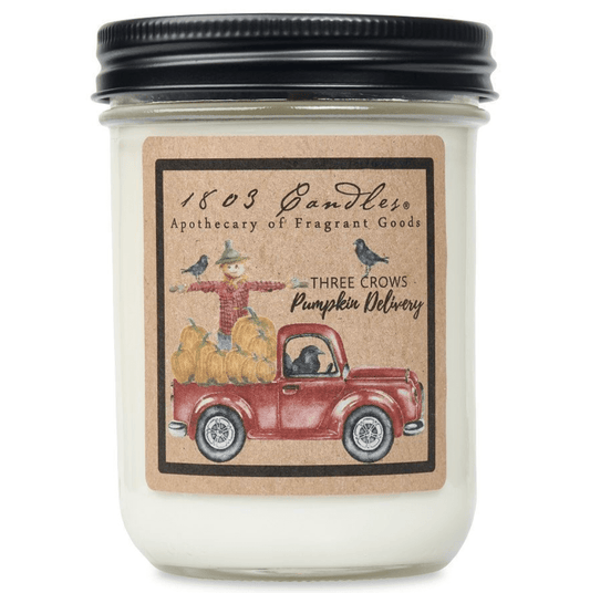 Three Crows Pumpkin Delivery Candle - Veranda Cafe & Mercantile