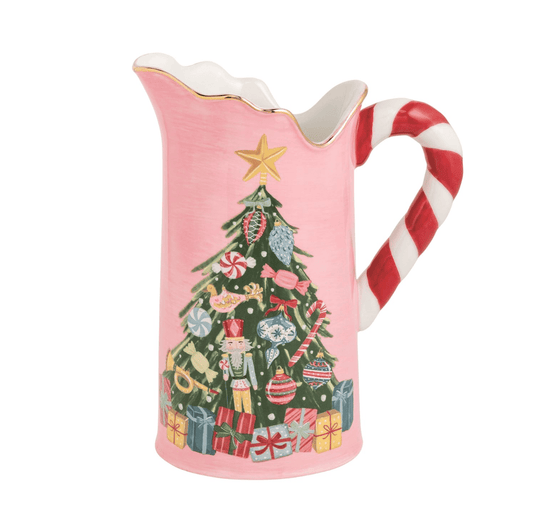 Tree Candy Cane Handle Pitcher - Veranda Cafe & Mercantile