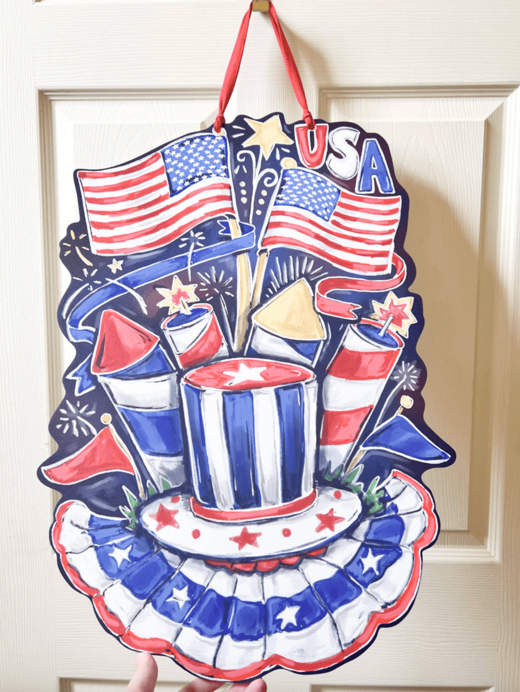 USA Door Hanger - Veranda Cafe & Mercantile