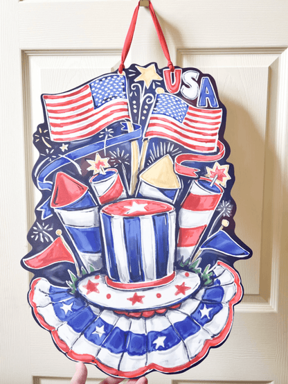 USA Door Hanger - Veranda Cafe & Mercantile