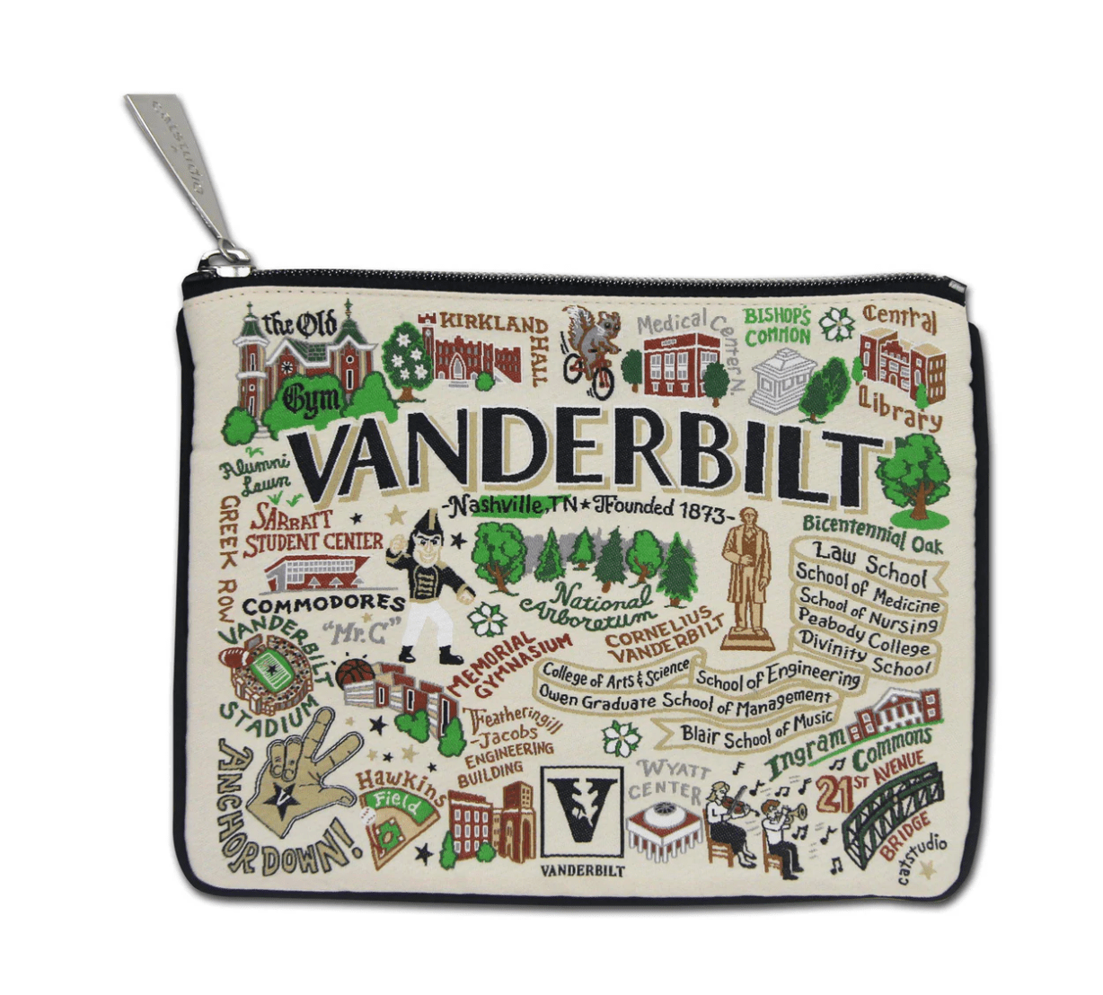 Vanderbilt University Zip Pouch - Veranda Cafe & Mercantile