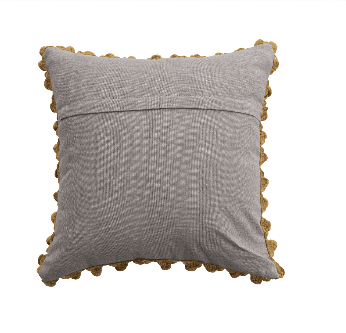 Velvet Printed Pillow w/ Hand - Embroidered Kantha Stitch - Veranda Cafe & Mercantile