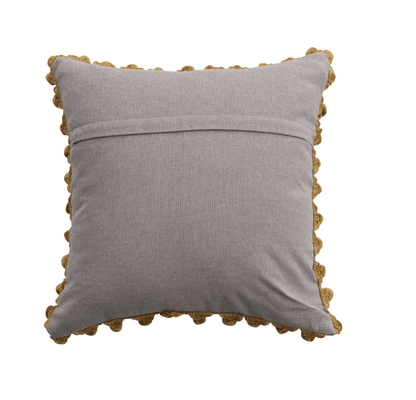 Velvet Printed Pillow w/ Hand - Embroidered Kantha Stitch - Veranda Cafe & Mercantile