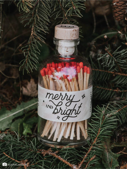 Vintage Apothecary Christmas Merry Red Matches - Veranda Cafe & Mercantile