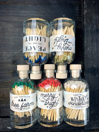 Vintage Apothecary Christmas Tree Farm Matches - Veranda Cafe & Mercantile