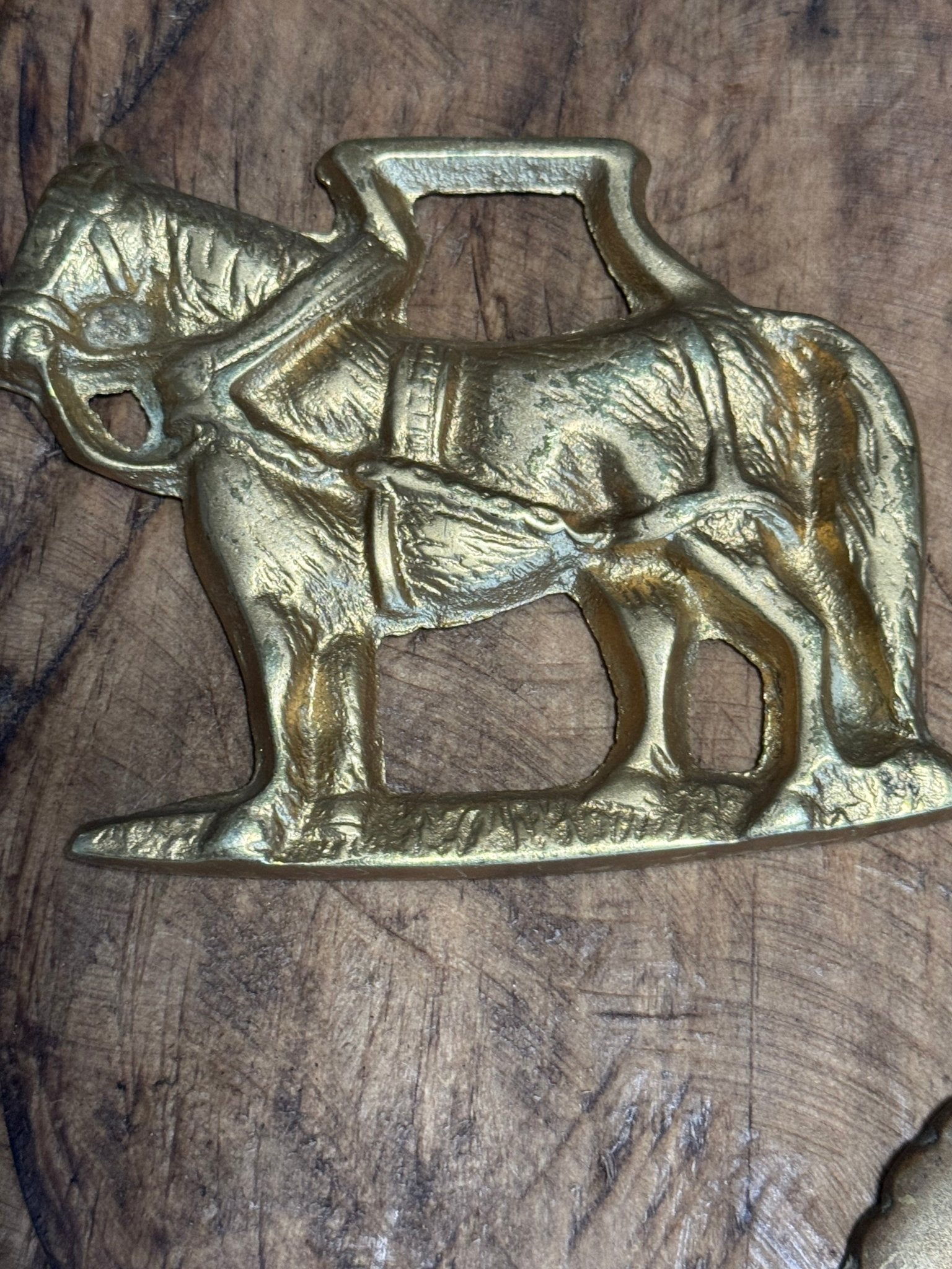 Vintage Brass Horse Medallion - Veranda Cafe & Mercantile