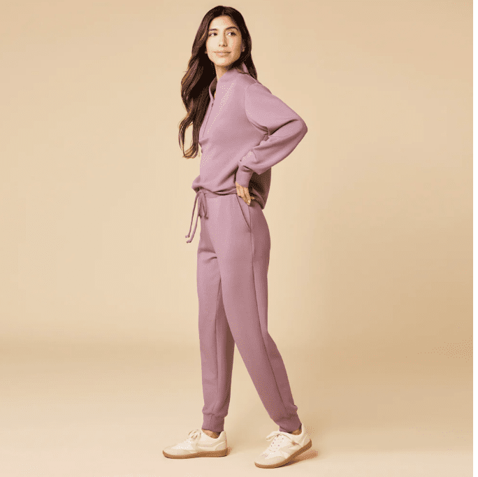 Vintage DreamTech Terry 1/4 Zip with Jogger - Driftwood - Veranda Cafe & Mercantile