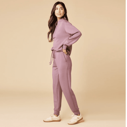 Vintage DreamTech Terry 1/4 Zip with Jogger - Driftwood - Veranda Cafe & Mercantile