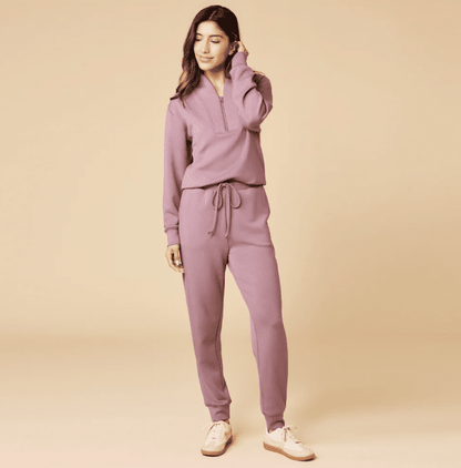 Vintage DreamTech Terry 1/4 Zip with Jogger - Driftwood - Veranda Cafe & Mercantile