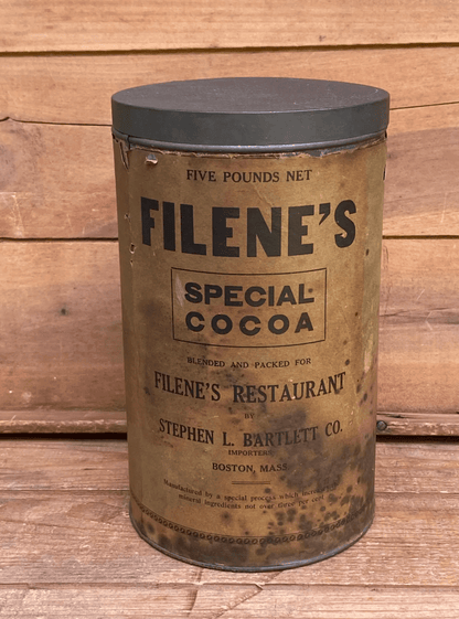 Vintage Filene's Restaurant Cocoa Tin - Veranda Cafe & Mercantile