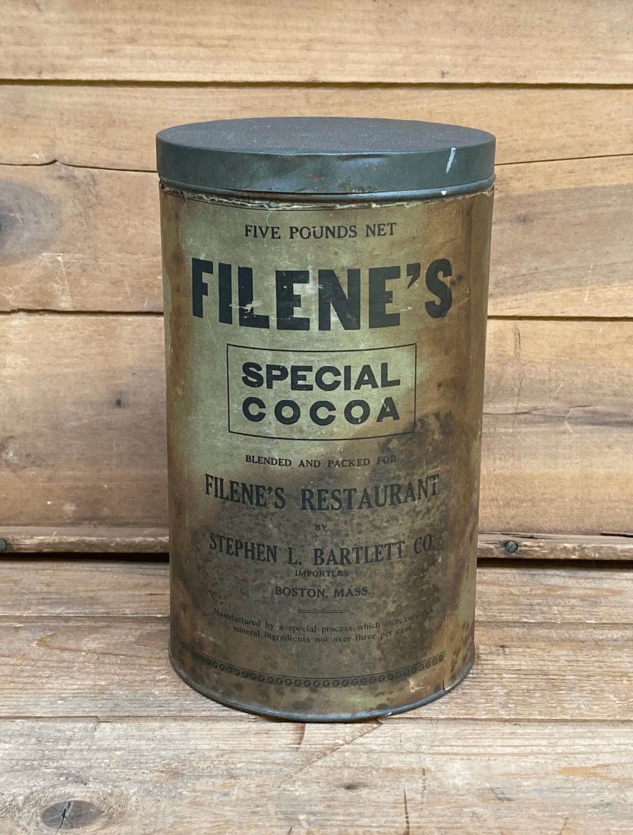 Vintage Filene's Restaurant Cocoa Tin - Veranda Cafe & Mercantile