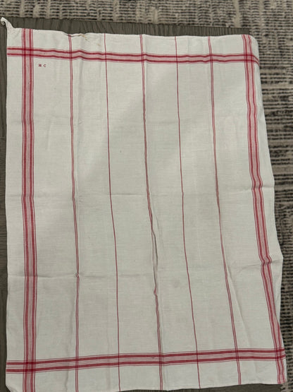 Vintage French Linen Towel - HC - Veranda Cafe & Mercantile