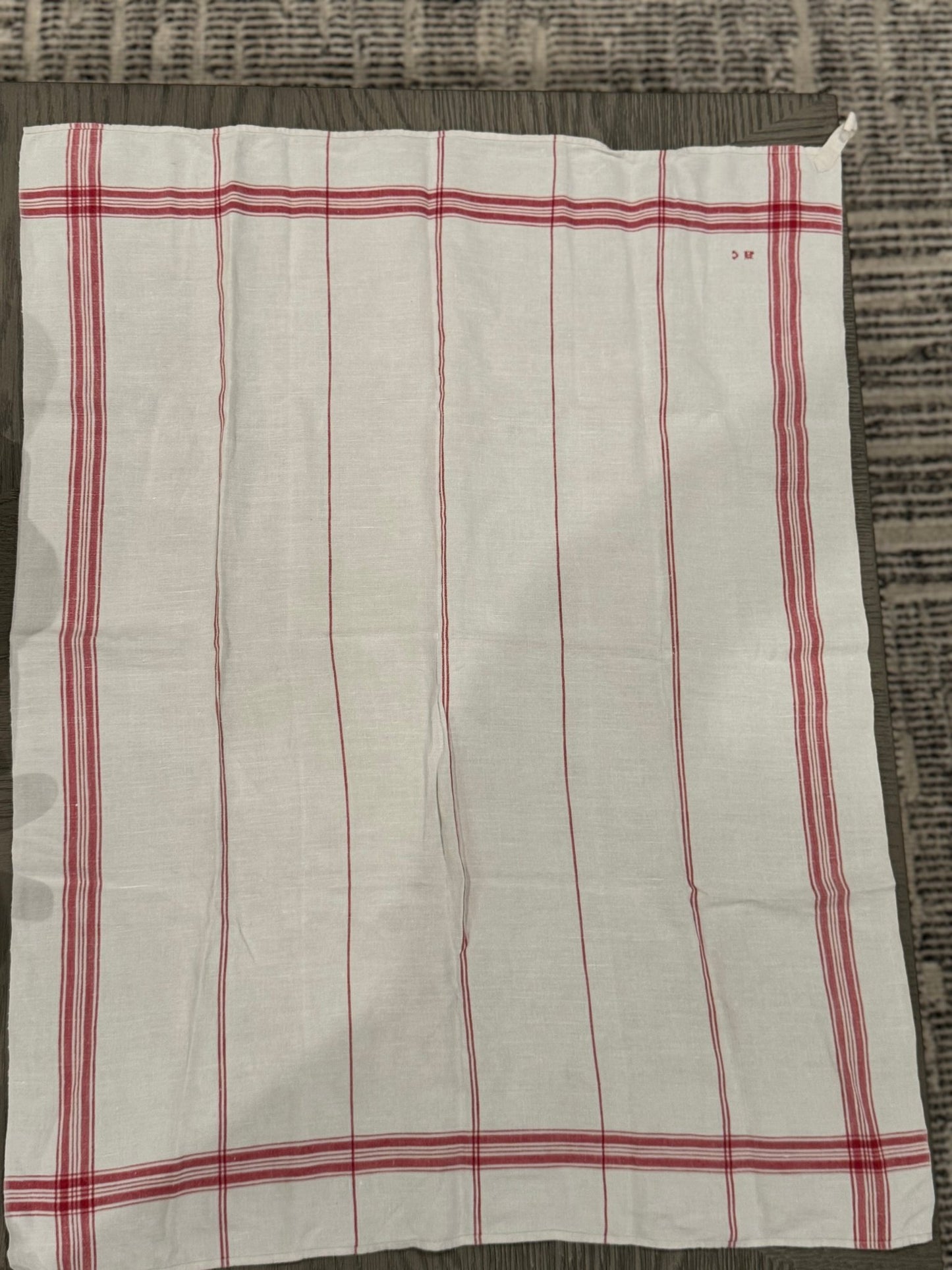 Vintage French Linen Towel - HC - Veranda Cafe & Mercantile