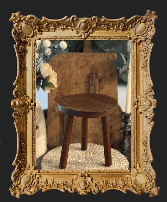 Vintage French Milking Stool - Veranda Cafe & Mercantile
