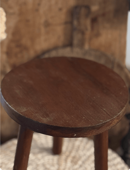 Vintage French Milking Stool - Veranda Cafe & Mercantile