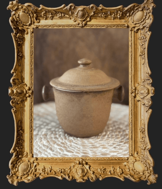 Vintage French “Shrek” ear pot with Lid - Veranda Cafe & Mercantile