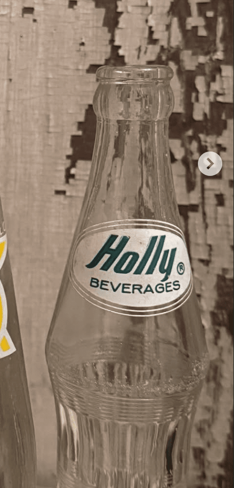 Vintage Holly Beverage Bottle - Veranda Cafe & Mercantile