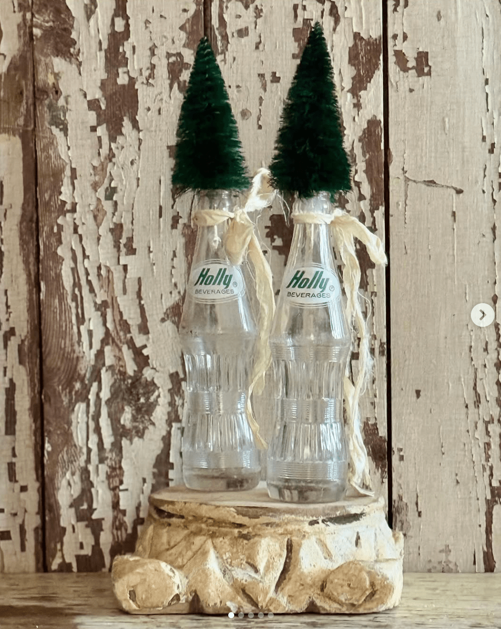 Vintage Holly Beverage Bottle - Veranda Cafe & Mercantile