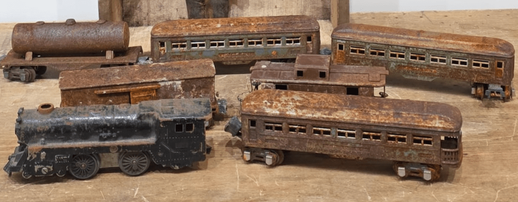 Vintage Hubley Cast Iron "Normandie 333" Passenger Train Set - Veranda Cafe & Mercantile