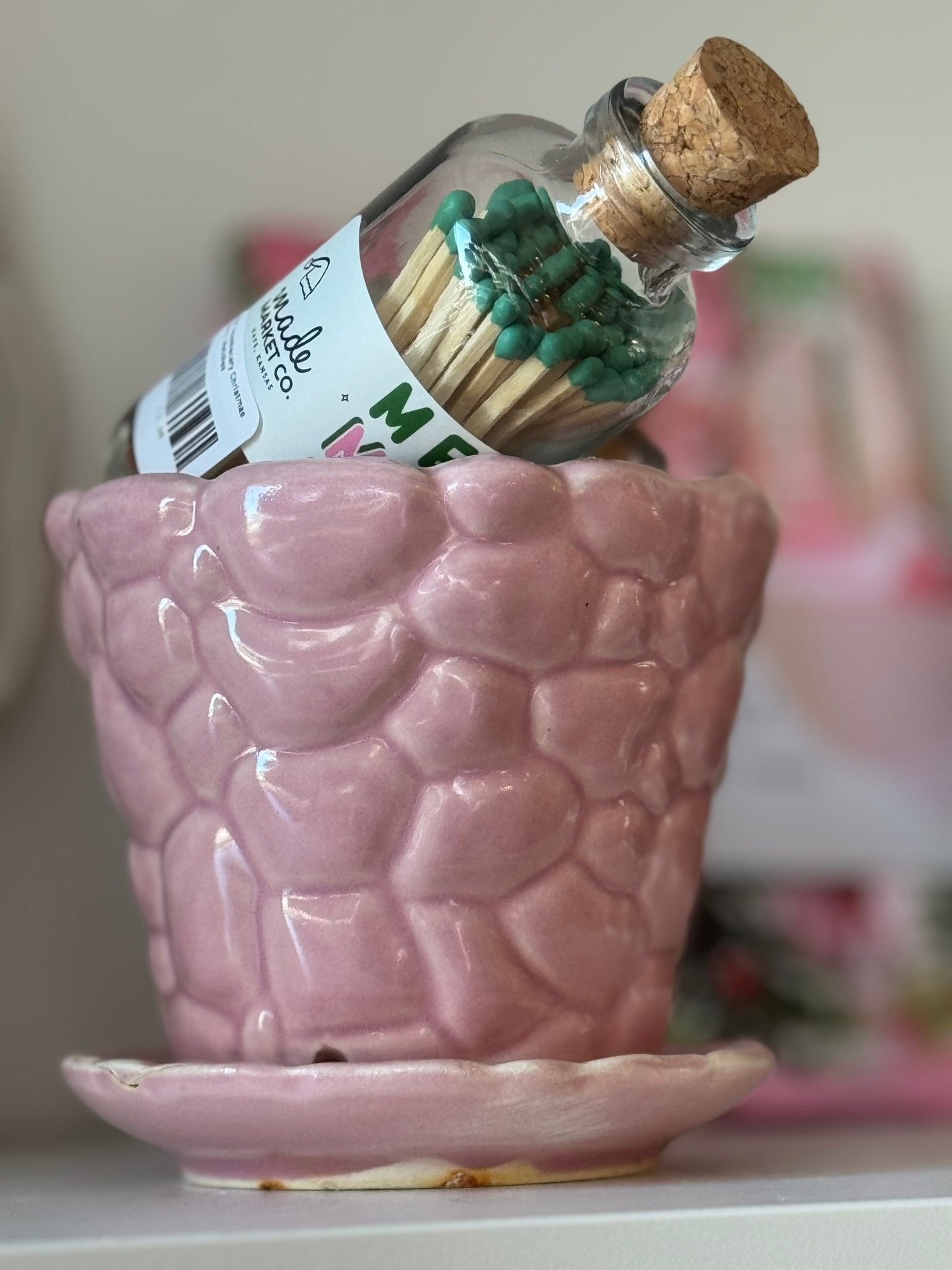 Vintage Pink McCoy Planter - Veranda Cafe & Mercantile