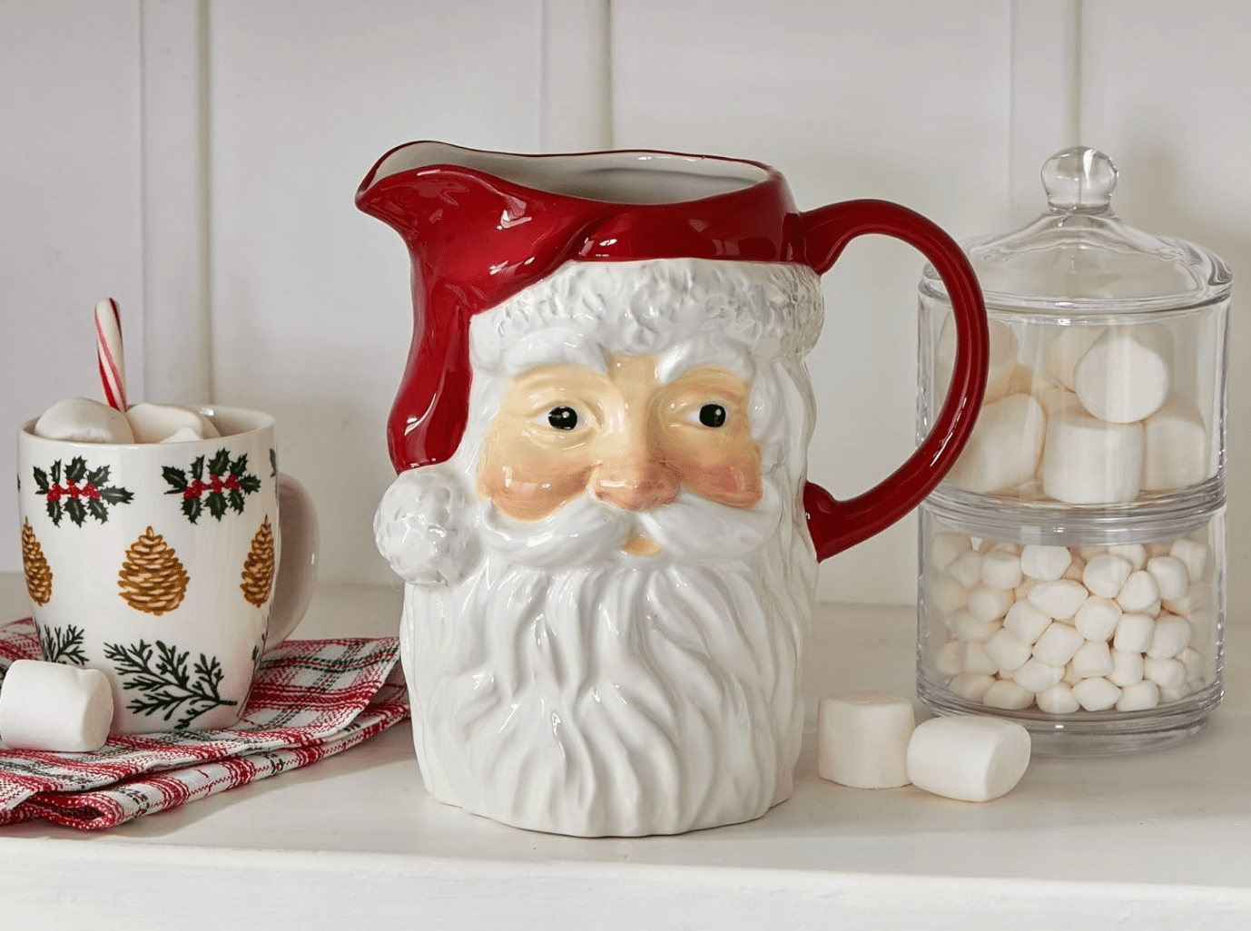 Vintage Santa Pitcher - Veranda Cafe & Mercantile