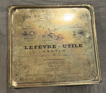 Vintage Tin for Lefèvre - Utile (LU) "Le Champagne" Biscuits - Veranda Cafe & Mercantile