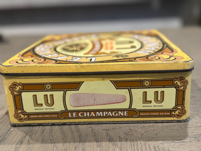 Vintage Tin for Lefèvre - Utile (LU) "Le Champagne" Biscuits - Veranda Cafe & Mercantile