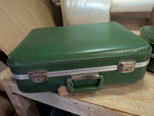 Vintage Trojan Suitcase – Green - Veranda Cafe & Mercantile