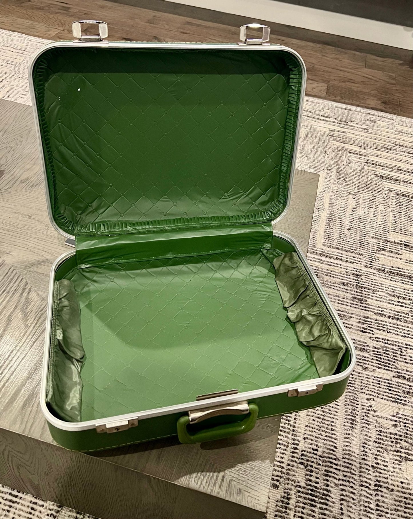 Vintage Trojan Suitcase – Green - Veranda Cafe & Mercantile