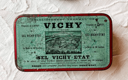 Vintage Vichy Tin - Veranda Cafe & Mercantile