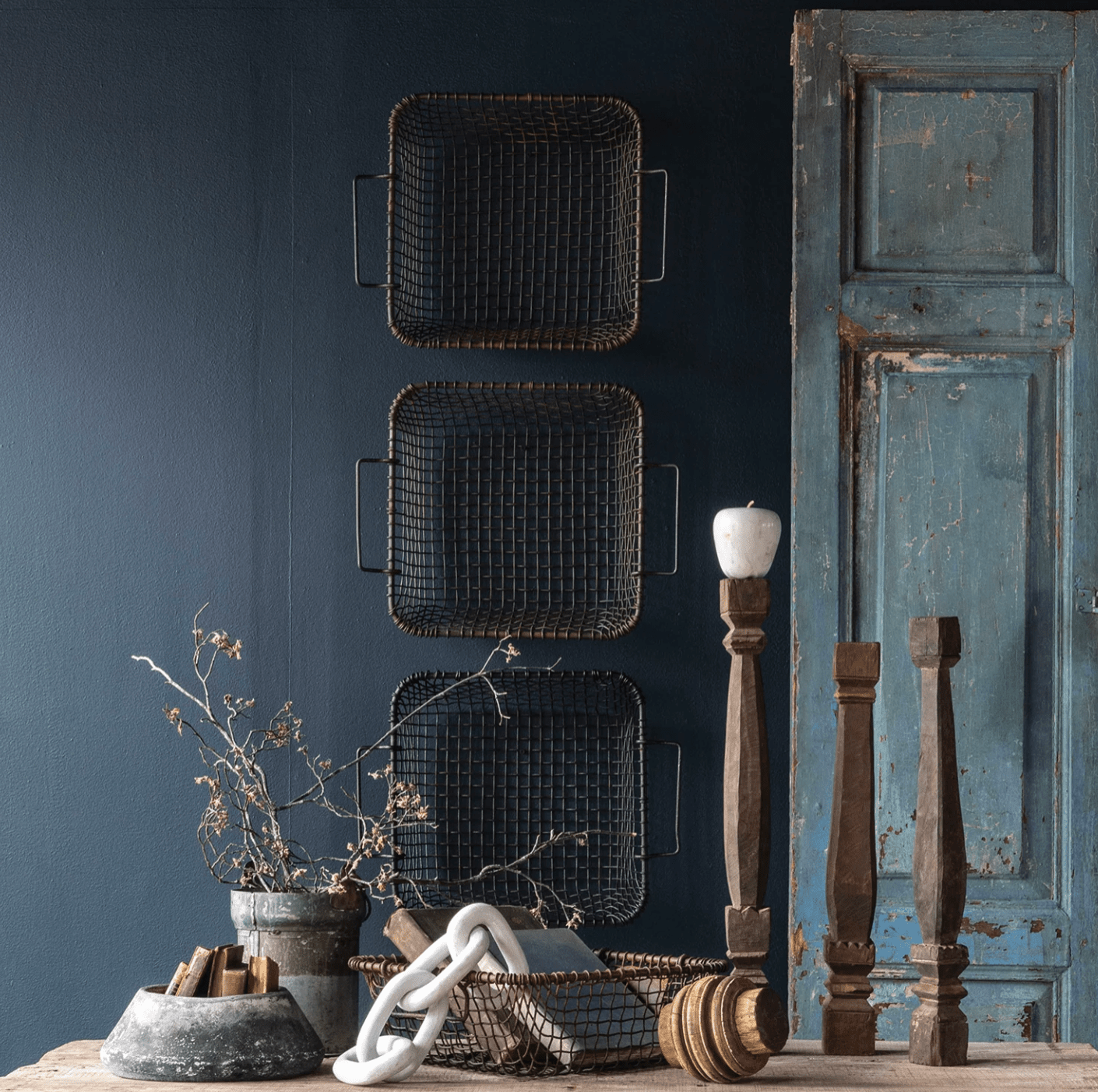 Vintage Wire Train Basket - Veranda Cafe & Mercantile