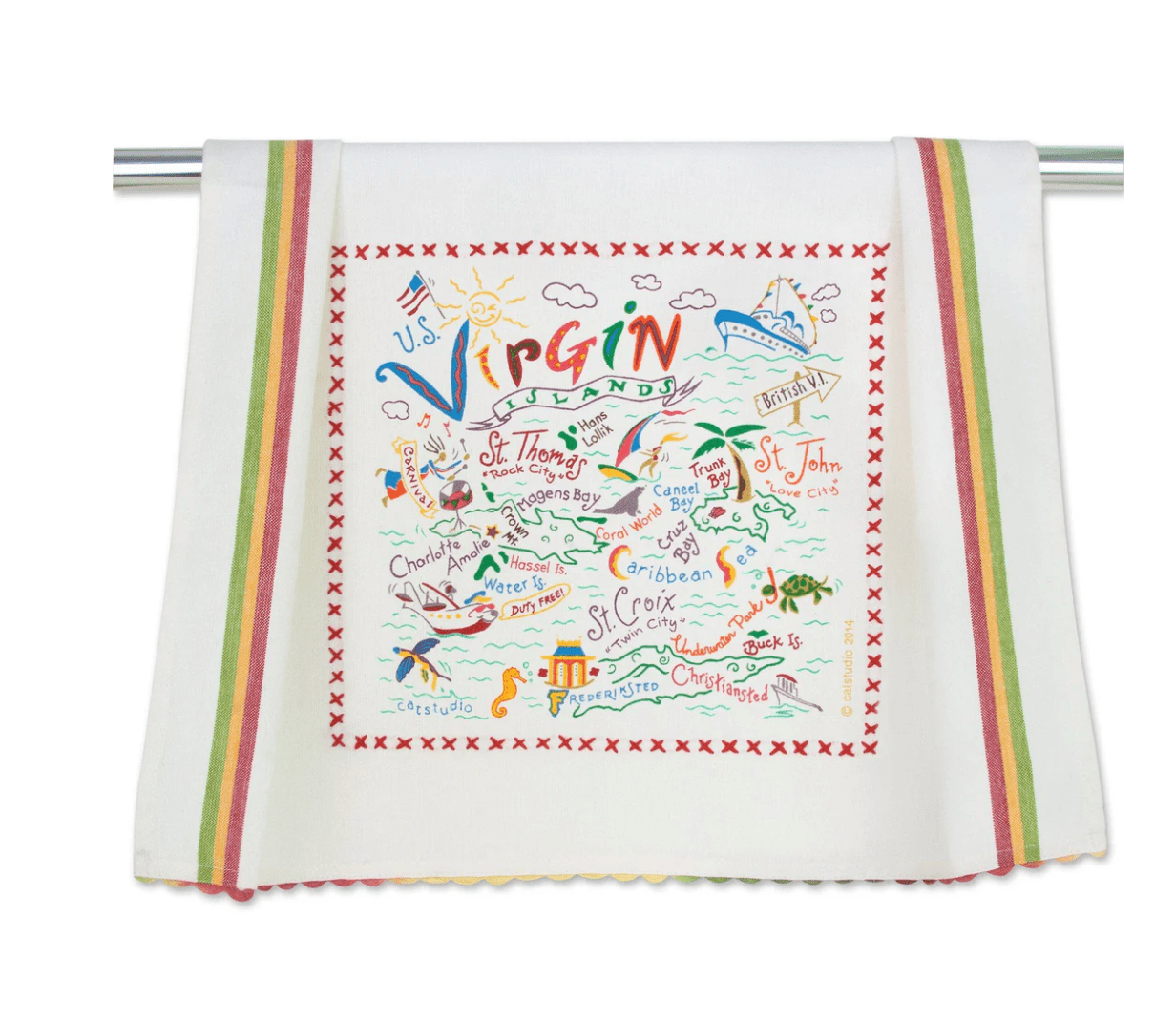 Virgin Islands Dish Towel - Veranda Cafe & Mercantile