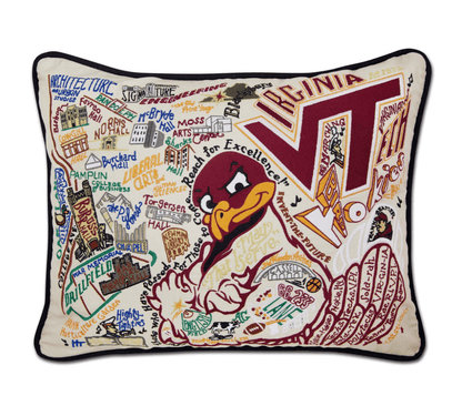 Virginia Tech Embroidered Pillow - Veranda Cafe & Mercantile
